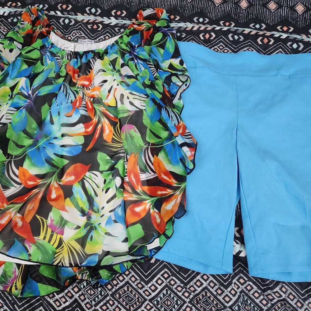 Top and shorts